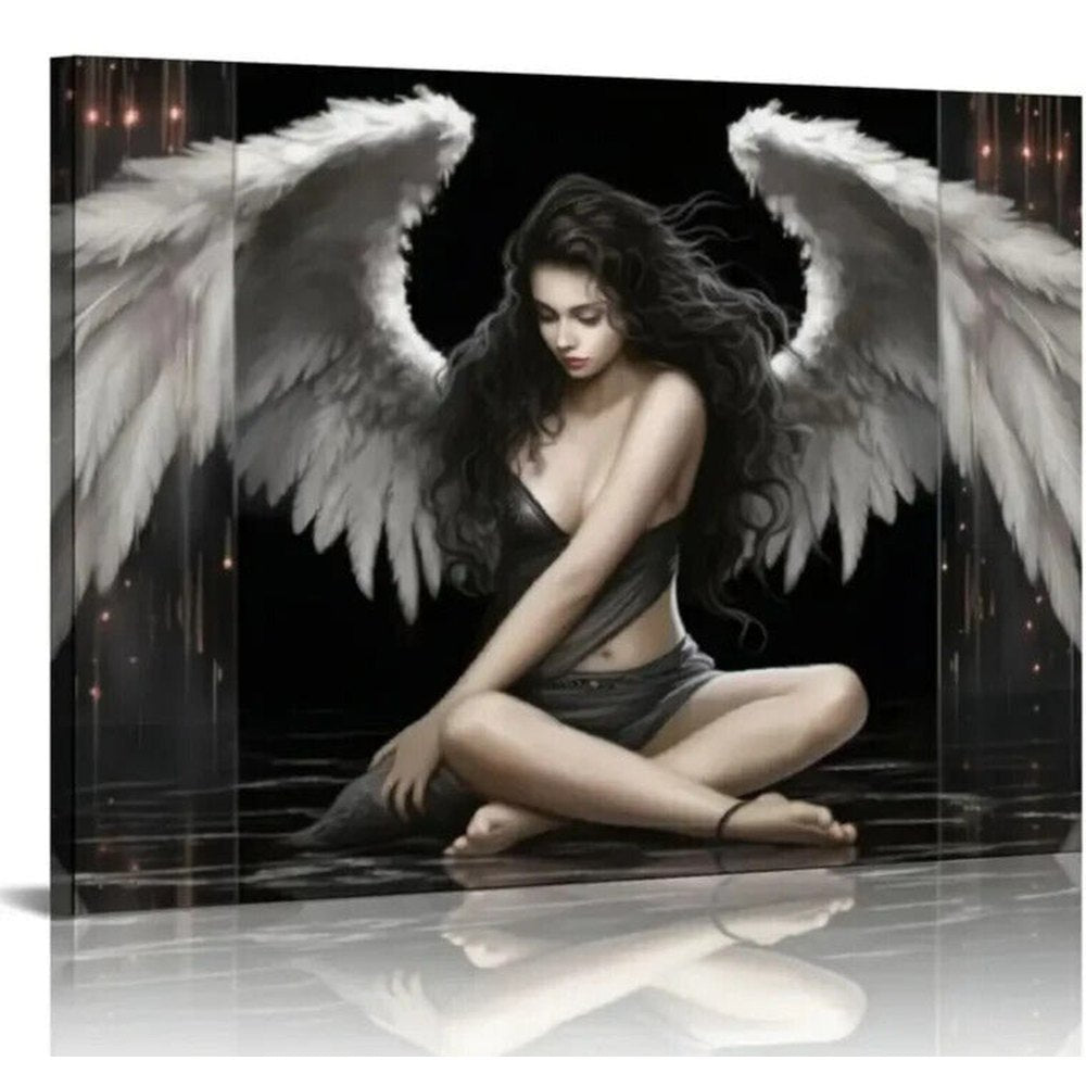 Beautiful Angel Artistic Canvas Print Framed 12" x 16" Wall Art Home & Garden:Home Décor:Posters & Prints Style Your Walls